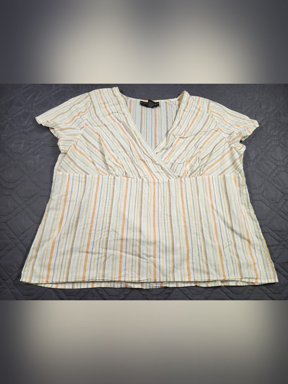 Venezia women's top multicolored striped blouse plus-size 18/20